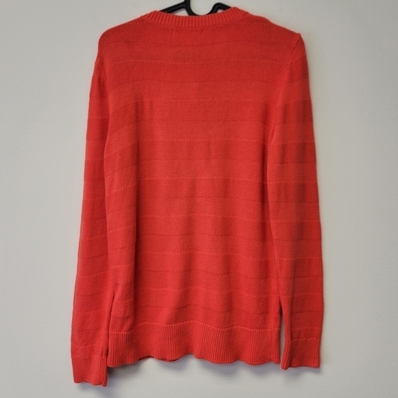 Banana Republic V-neck Knit Cardigan Red Orange L - Picture 2 of 4